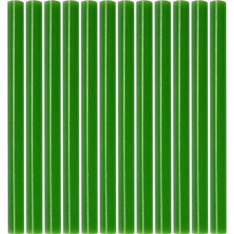 Karštų klijų lazdelių rinkinys (žalios) (12vnt) 7.2x100mm