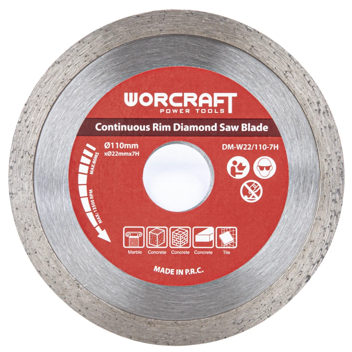 Diskino pjūklo MC14-110A deimantinis diskelis 22.23x110mm WORCRAFT