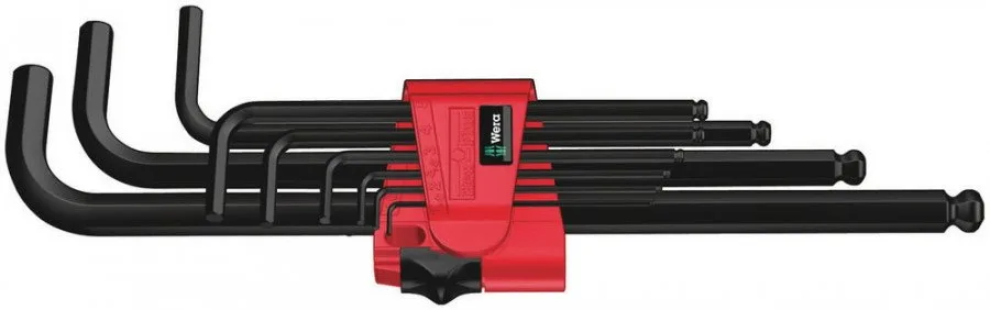 L-raktų šešiakampių komplektas 950PKL/9BM, Wera