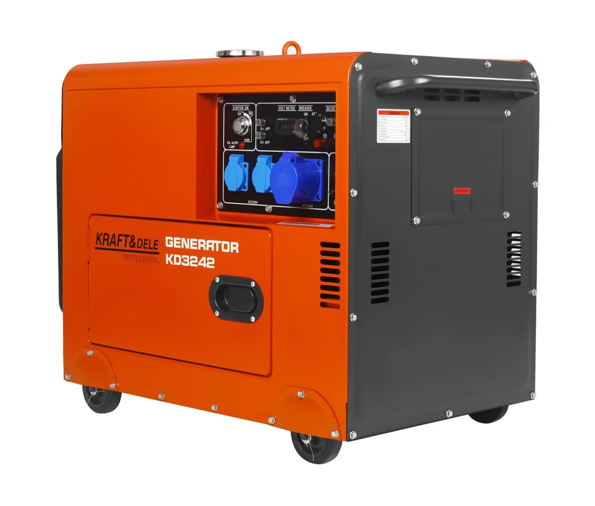 Elektros generatorius 230V 7 kW 10 AG dyzelinis + ATS KD3242