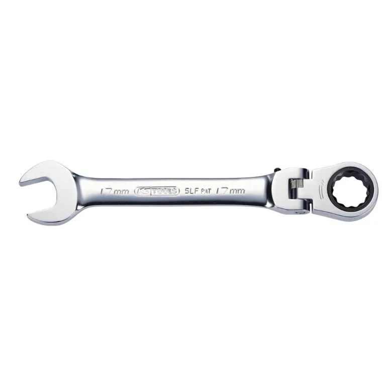 Kombinuotas terkšlinis raktas lanksčia galvute GEAR+ , KS Tools