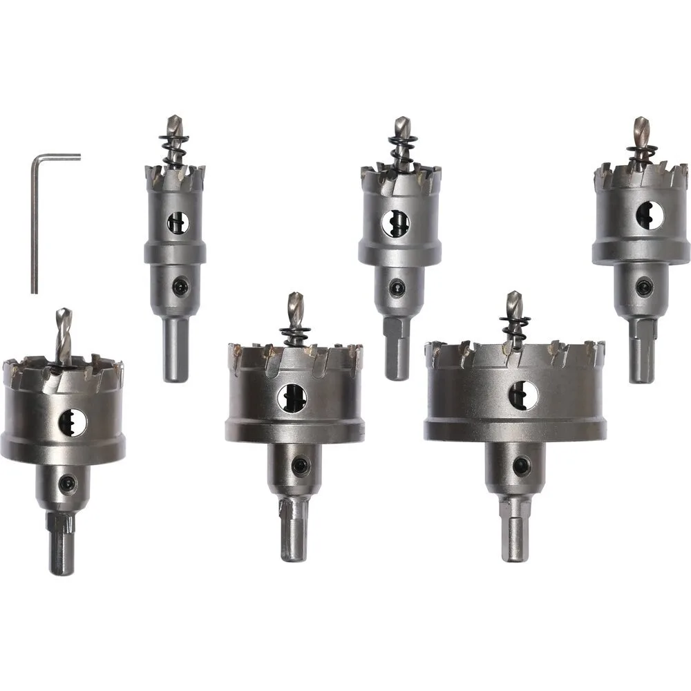 Gręžimo karūnų rinkinys metalui 22-65mm (TCT)