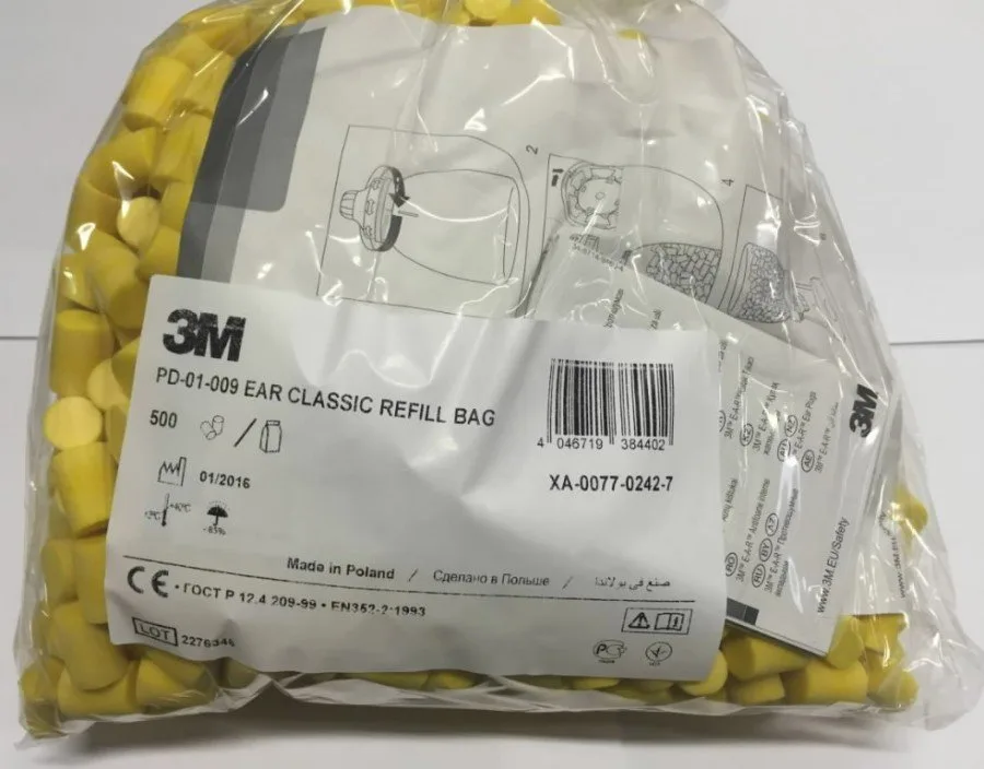 Ausų kištukai E-A-R Classic, 500 porų, dėžutėje, 3M