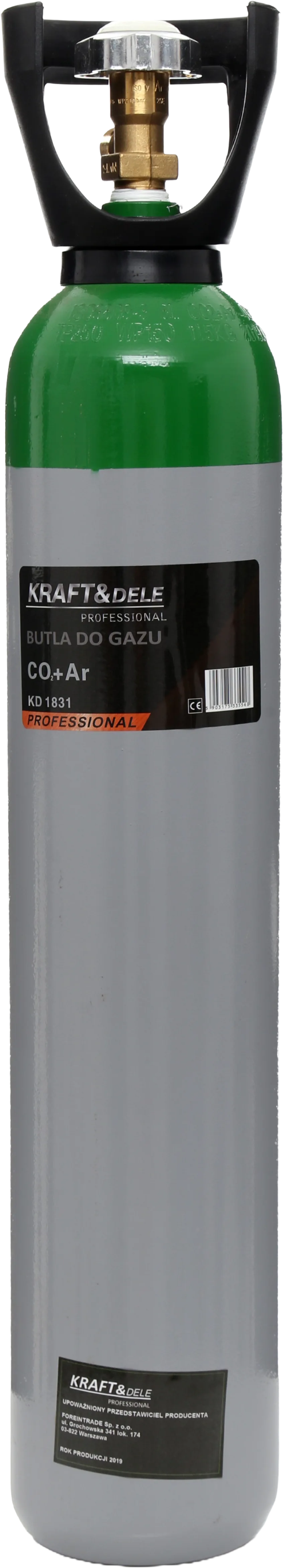 Dujų balionas CO2 dujoms (tuščias) 8L