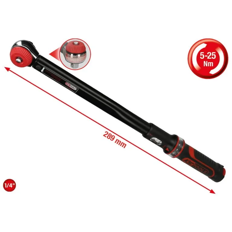 Dinamometrinis raktas su terkšle ERGOTORQUEprecision , KS Tools