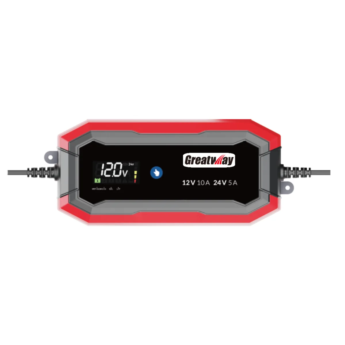 Įkroviklis akumuliatoriui automatinis LCD 12/24V 10A 240Ah