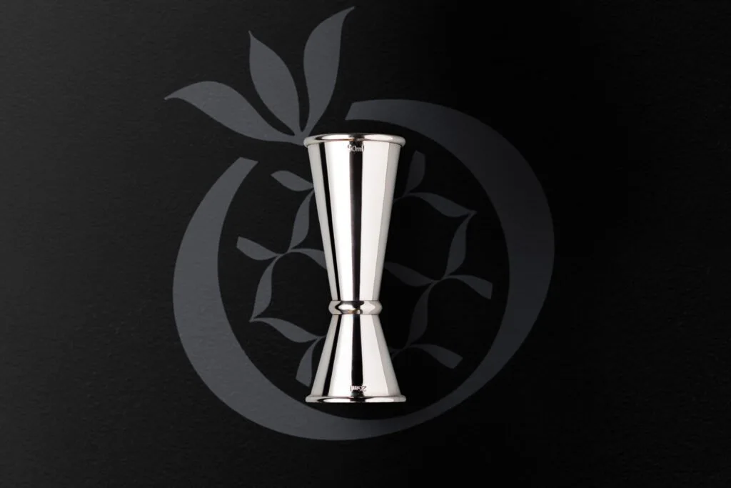 Sidabro spalvos „Japanese“ stiliaus menzūrėlė su žiedeliu 25/50 ml