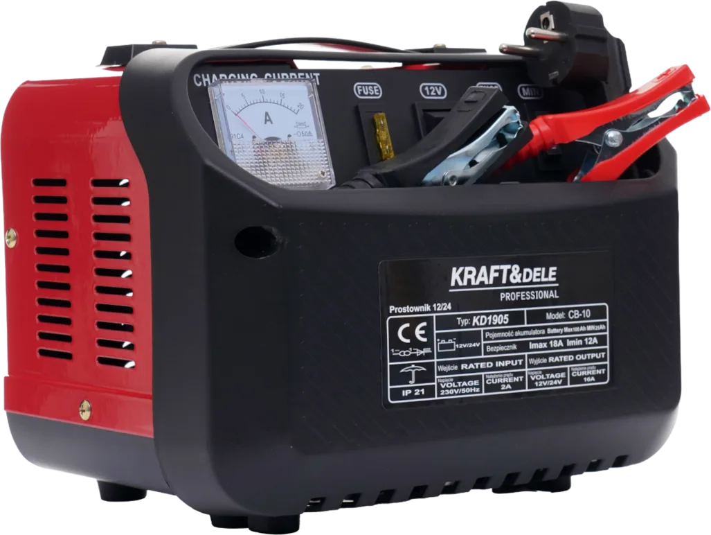 Automobilinis akumuliatoriaus įkroviklis 12 V / 24 V 10 A KD1905