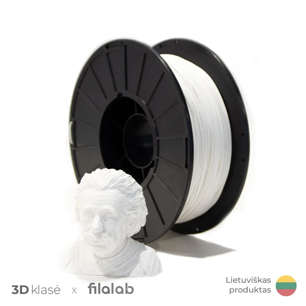 Filalab | PLA 1.75mm 1kg | White 3D plastikas