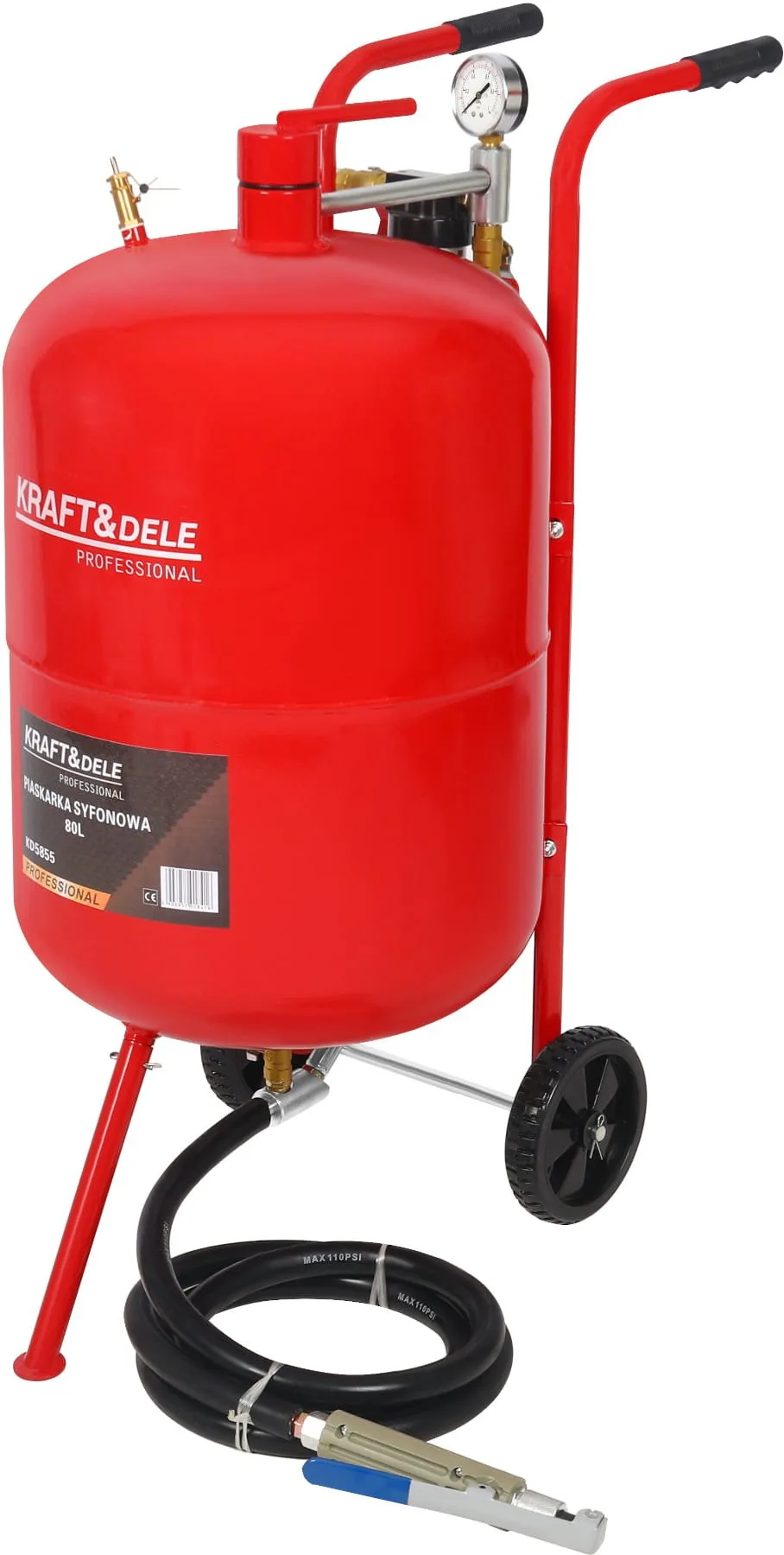 Sifoninė smėliavimo įranga 80 l + priedai KD5855