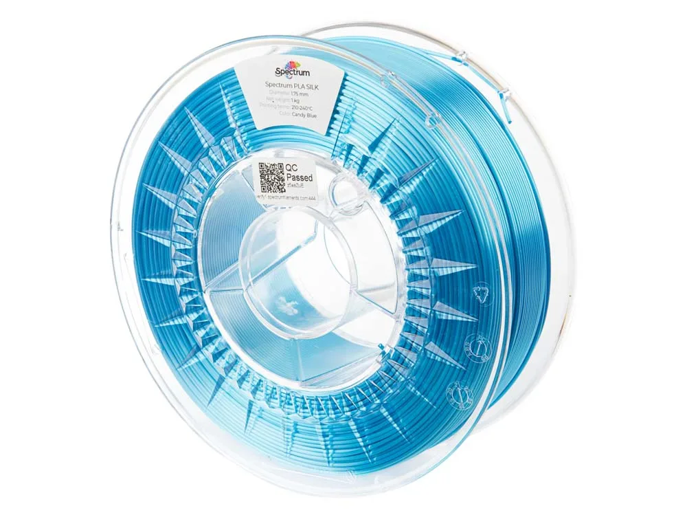 Spectrum | Silk PLA 1.75mm 1kg | Candy Blue 3D plastikas