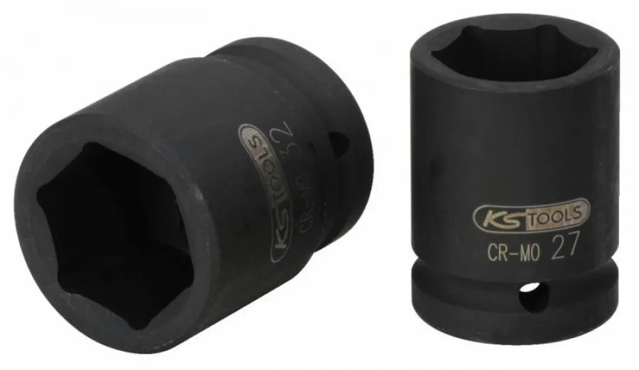 Šešiakampis smūginis lizdas 3/4",trumpa , KS Tools