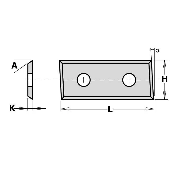 Peilis HWM 28.3X12X1.5 RH, CMT
