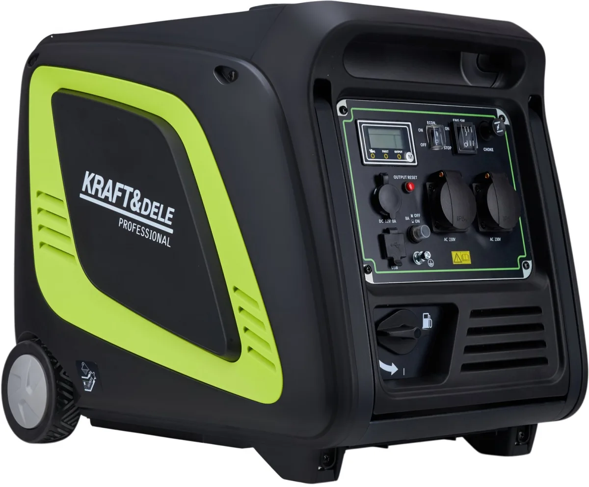 Benzininis inverterinis elektros generatorius 4900W 230V KD686