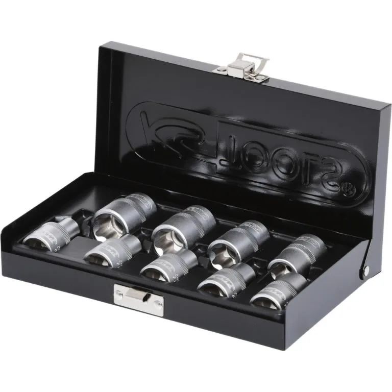 Galvučių komplektas 1/2'' Torx E10-E24 9vnt., KS Tools