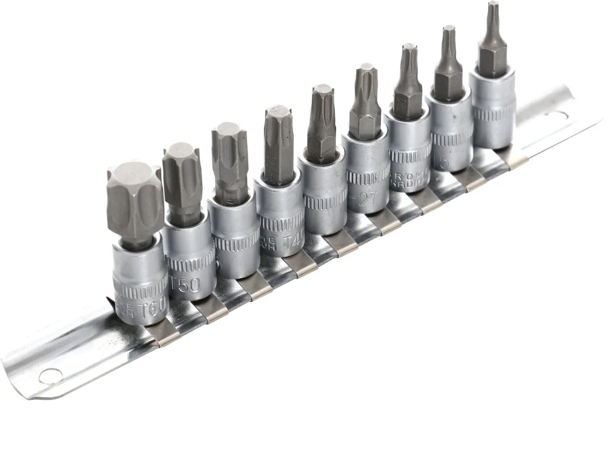 1/4″ galvučių su antgaliais rinkinys 9 vnt. KD10241