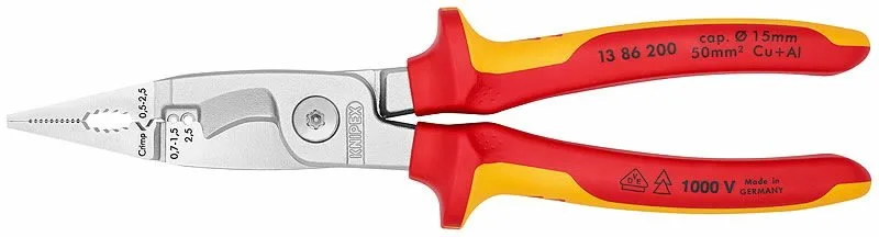 Replės elektrikui VDE 200mm, Knipex