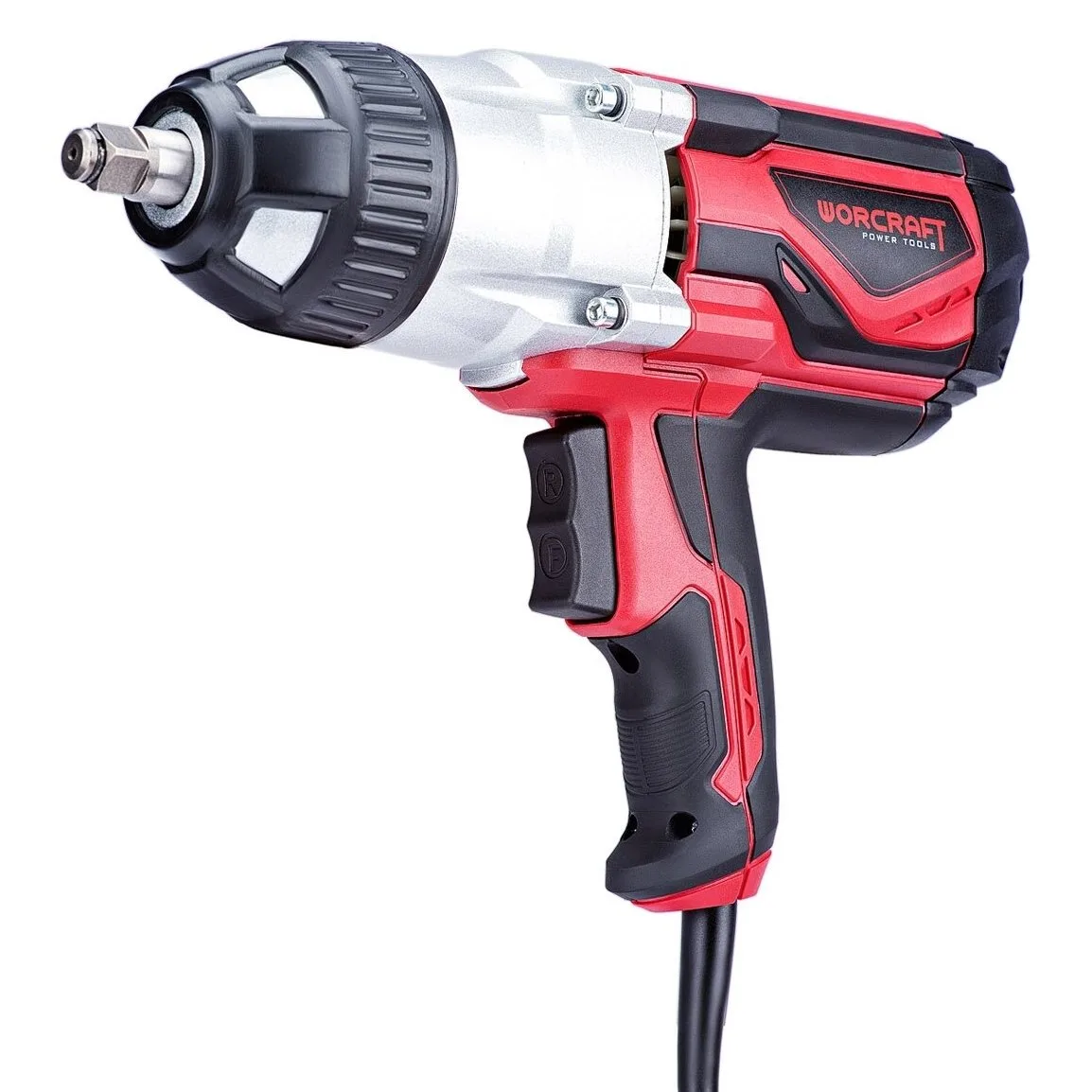 Elektrinis smūginis veržliasukis 1/2" WORCRAFT su galvutėmis 17, 19, 21, 23mm