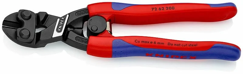 Žnyplės šoninio kirpimo 200mm D6mm, Knipex