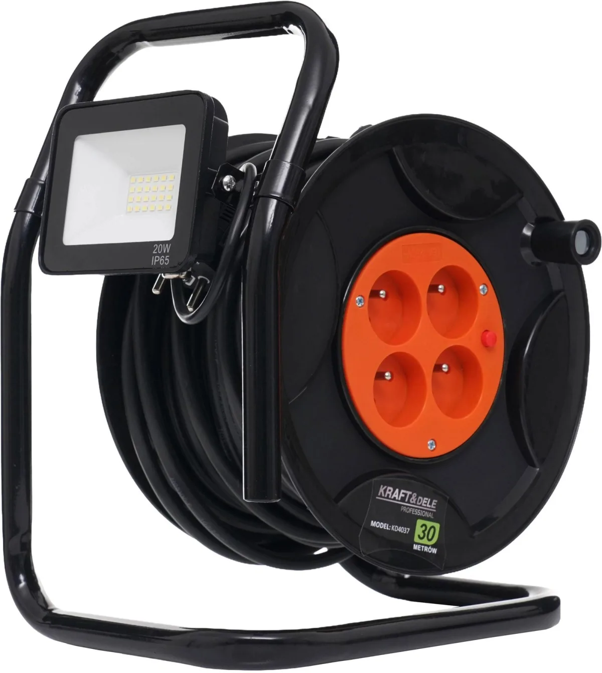 Prailgintuvas su rite 30m ir 20W LED šviestuvu