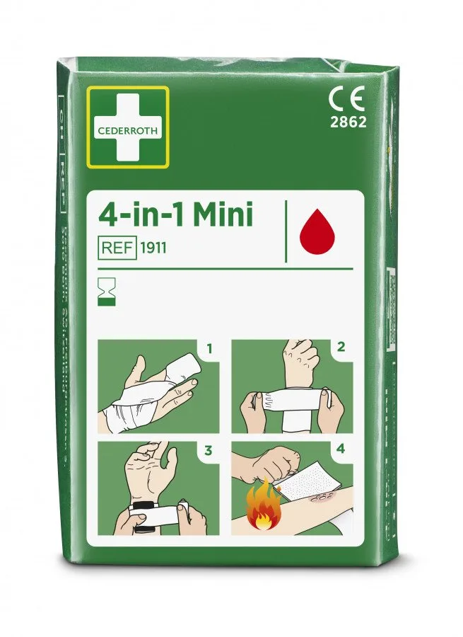 Sterilus žaizdų tvarstis 4-in-1 Mini 6cm x 3m, Cederroth