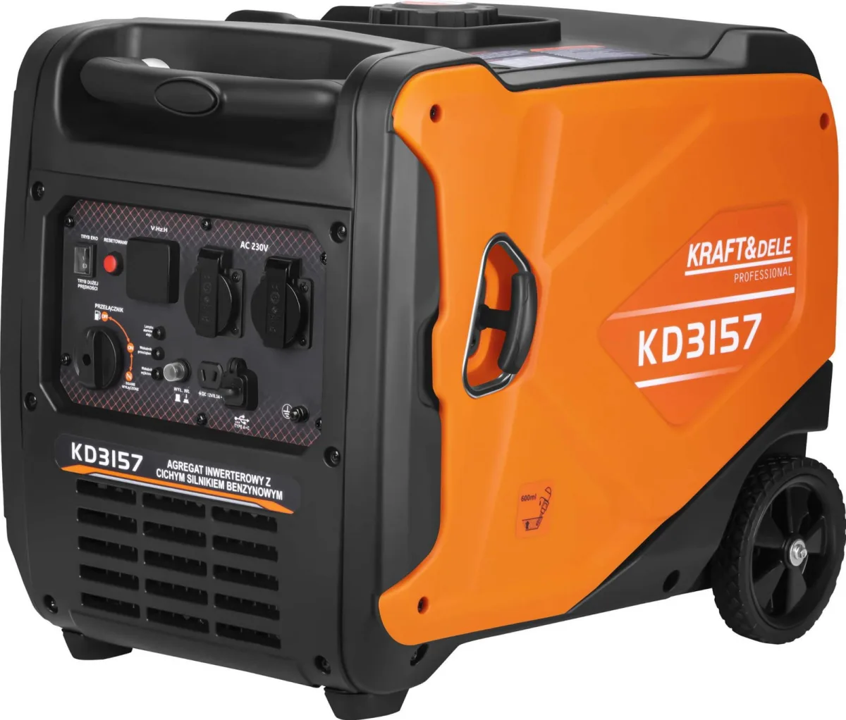 Inverterinis elektros generatorius 4,5 kW, 230 V KD3157