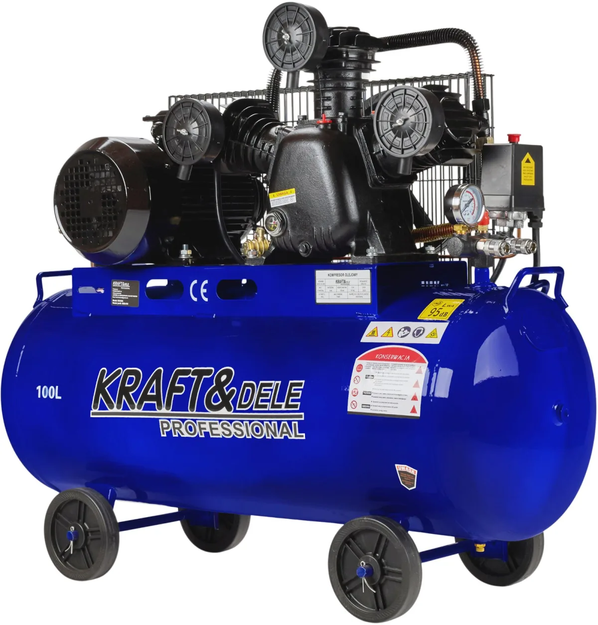 Tepalinis oro kompresorius 100 l, 4100 W, 650 l/min KD4066