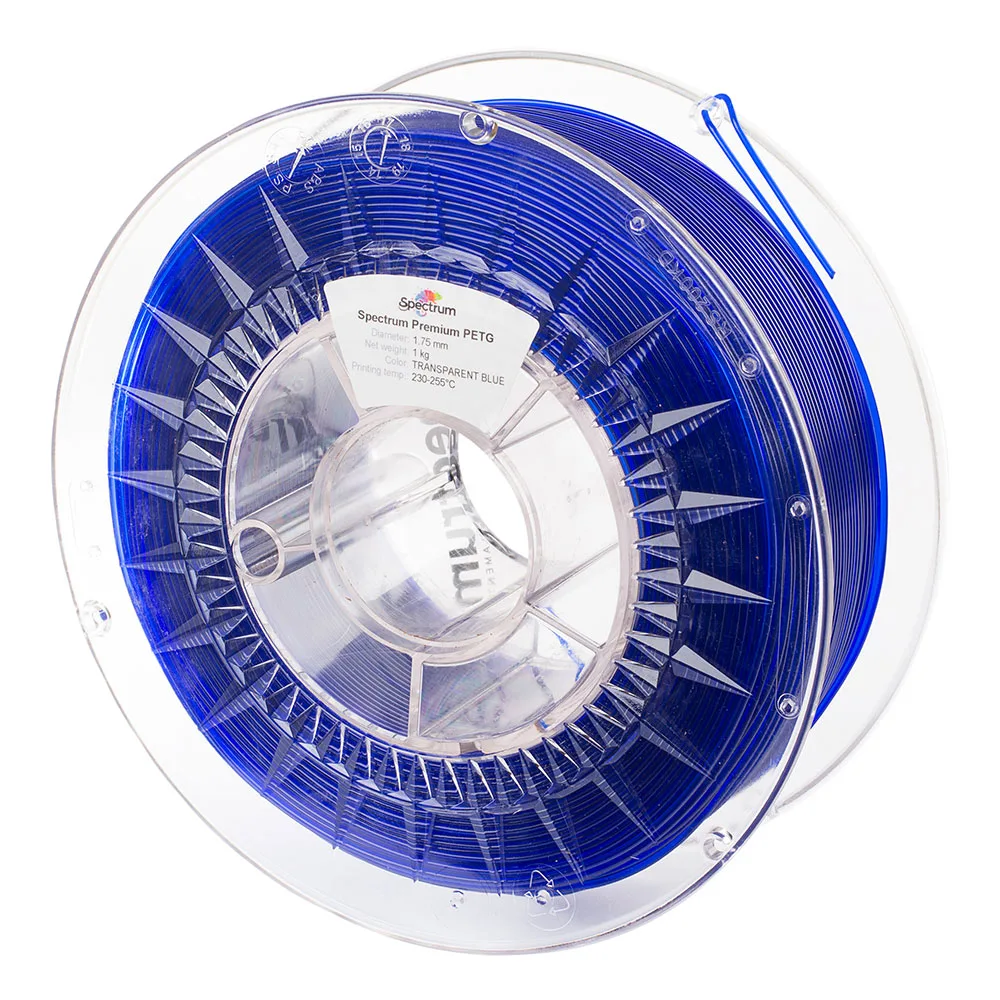 Spectrum | Premium PETG 1.75mm 1kg | Transparent Blue 3D plastikas