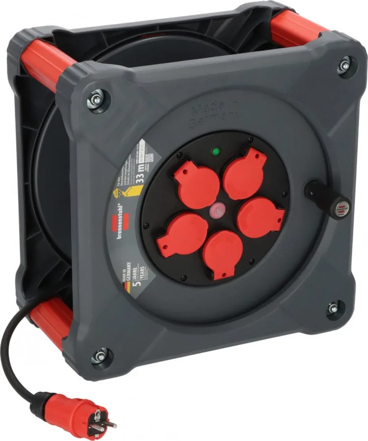 Professional Construction site cable reel KA 3100 5 IP44, 33m H07RN-F 3G1.5, Brennenstuhl