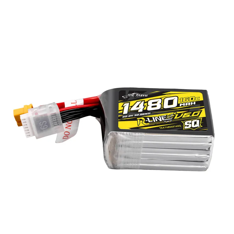 Akumuliatorius Tattu R-Line V6 1480mAh 22.2V 6S 160C LiPo – XT60 [ST]