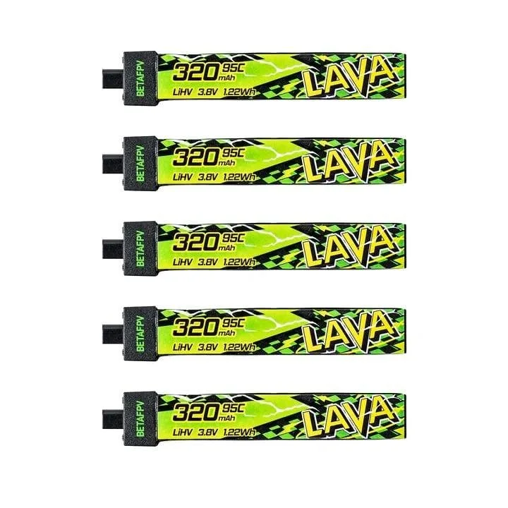 Akumuliatorius BETAFPV LAVA II 1S 320mAh 95C – BT2.0 (5vnt)