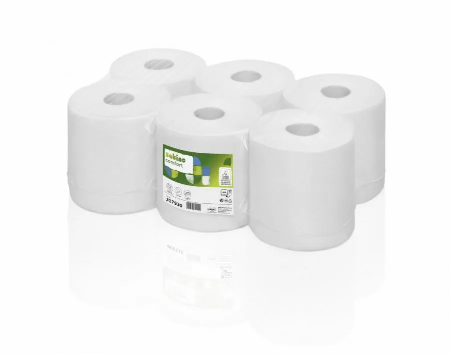 Popieriniai ranksluoščiai SuperSoft/traukiama iš centro CF1,, Satino by WEPA